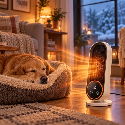 HeatOmi room comfort with pets HeatOmi warming a shared room with a pet